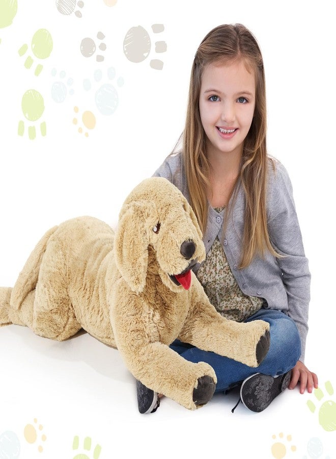 Geosar 15.7" Dog Stuffed Animals Plush, Soft Cuddly Golden Retriever Plush Toys, Large Stuffed Dog Hugging Pillow Gifts for Valentines Kids Girls Boys Birthday - Image 1